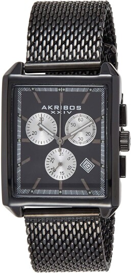 Akribos XXIV Herreklokke AK918BK Sort/Stål