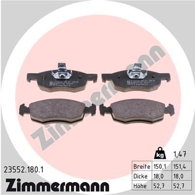 Bremseklosser ZIMMERMANN 23552.180.1