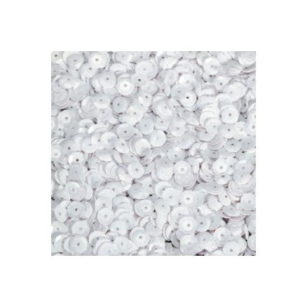 Varer Uden Brand Paljett 8mm 10g no 1 hvit Varer Uden Brand Paljett 8mm 10g no 1 hvit