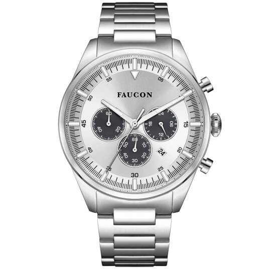 Faucon Chrono F10009 - Herre - 44 mm - Analog - Kvarts urverk - Safirbelagt mineralglass