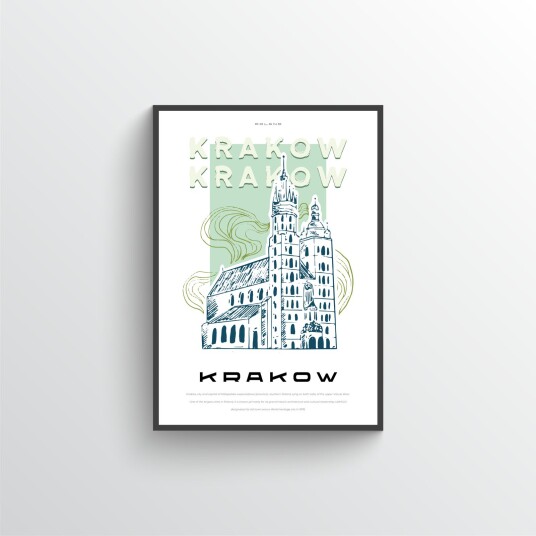 Krakow Polen Bylandskap Plakat Krakow Polen Bylandskap Plakat