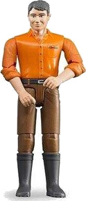 Bruder Pro Series Figur Mann med Lys Hud i Brune Bukser