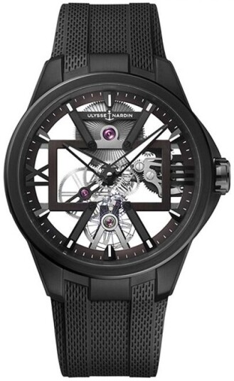 Ulysse Nardin Herreklokke 3713 260 3 BLACK Blast Skjelettkuttet/Gummi