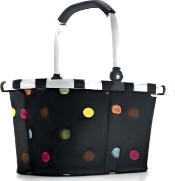 Reisenthel Carrybag Xs Handlekurv Sort Oransje Gult Polyester Mønster Punktmønstret 5 L