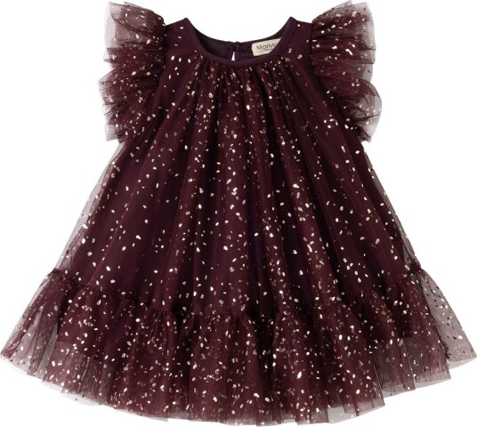 MarMar Kjole   Tulle   Daya   Deep Mulberry   MarMar   1 år (80)   Kjole Bordeaux Gull