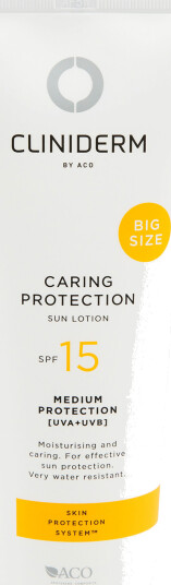Cliniderm Solkrem SPF 15 250 ml - Vannbestandig og Fuktighetsgivende