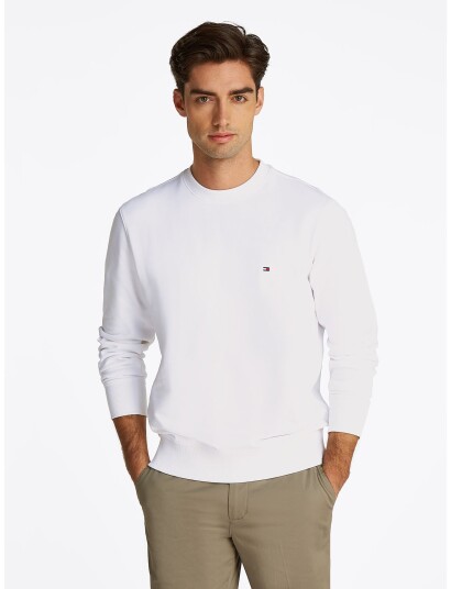 Tommy Hilfiger Essential Terry Crewneck - White - XXL Tommy Hilfiger Essential Terry Crewneck - White - XXL