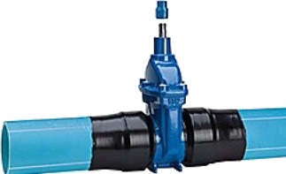 Skyveventil 90 Mm Avk Pn10 Med Safetech Pe100rc Rørender Og Duplex Spindel