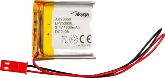Akyga Aky0658 Batteri Sølv Lithium-Ion Li-Ion 1000 Mah 3,7 V 36 Mm AKY0658 Akyga Aky0658 Batteri Sølv Lithium-Ion Li-Ion 1000 Mah 3,7 V 36 Mm AKY0658