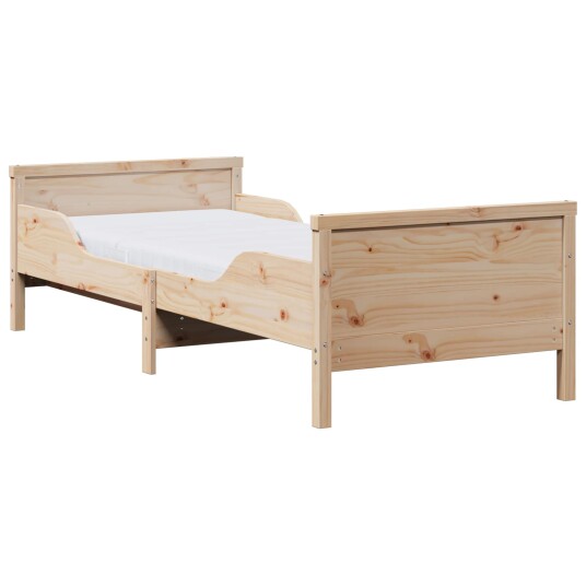 Sengestamme med madrass Brun 80 x 200 cm Massiv furu Sengestamme med madrass Brun 80 x 200 cm Massiv furu