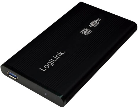 LogiLink UA0106 Eksternt harddiskkabinett 2.5" USB 3.0 aluminium sort LogiLink UA0106 Eksternt harddiskkabinett 2.5" USB 3.0 aluminium sort