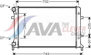 AVA COOLING SYSTEMS VN2228 Radiator motorkjøling