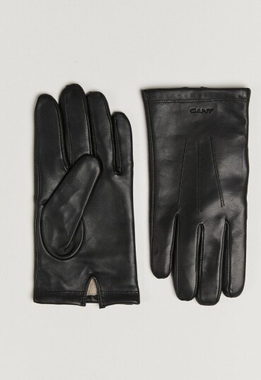 Gant Cashmere Lined Leather Glove Black