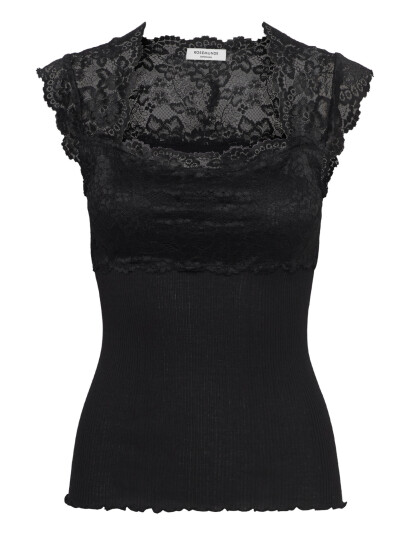 Rosemunde Rwbalta Ss Lace Top - Black - XL