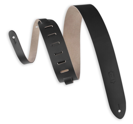 Levys Leather Strap 2"" BLK
