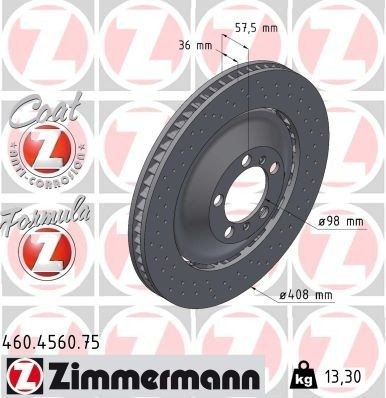 ZIMMERMANN 460.4560.75 Bremseskive