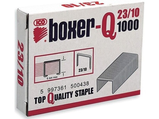 Ico Boxer Staples 23/10 Galvanisert 1000 Stk Ico Boxer Staples 23/10 Galvanisert 1000 Stk