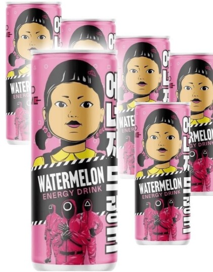 24 stk Squid Game Energy Drink Watermelon Energidrikk med Vannmelonsmak Hel Eske 6 Liter Korea 24 stk Squid Game Energy Drink Watermelon Energidrikk med Vannmelonsmak Hel Eske 6 Liter Korea