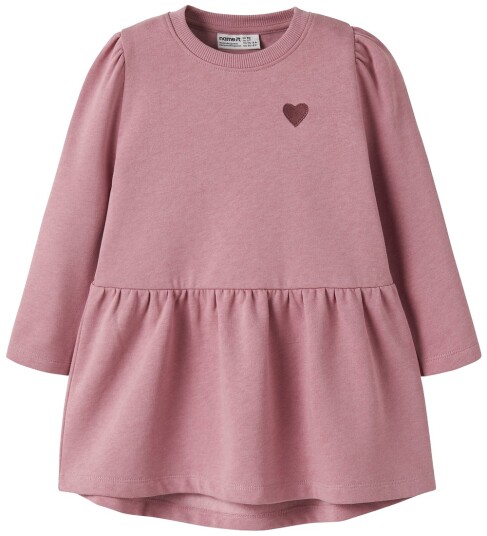 Name It Kjole Genser NmfVima Lilla/Heart Broderi Name It 1½ år (86) Kjole Rosa
