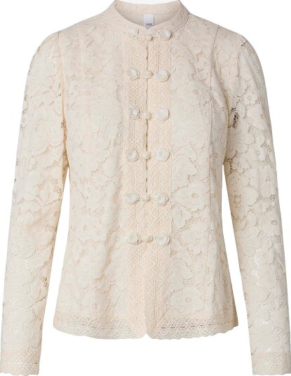 YAS   Skjorte Yaspolina Ls Lace Shirt   Story   Hvit