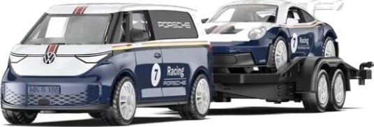 Siku Vw Id. Buzz Med Porsche 911 Og Bilhenger I Metall