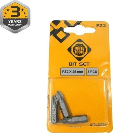 Forte Skrutrekkerbit Pz2x25 Mm 3 Stk