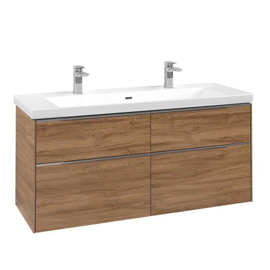 Villeroy & Boch Subway 3.0 Servantskap m/4 skuffer 1272x576x478 mm Kansas Eik
