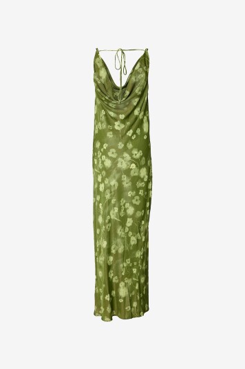 Selected Women   Maxikjole slfGiona Slim Ankle Strap Dress   Grønn