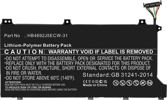 Coreparts Batteri Til Bærbar Pc Tilsvarer: Huawei Hb4692j5ecw-31 Litiumpolymer 3000 Mah 34.2 Wh MBXLP-BA0015