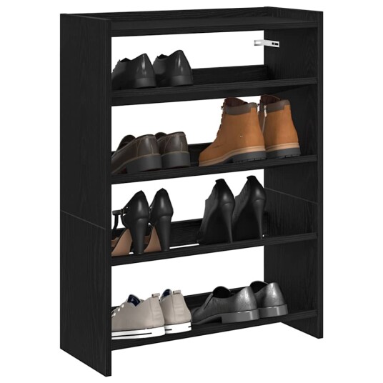 Skohylle svart 80x25x61,5 cm konstruert tre 8721158649102 Skohylle svart 80x25x61,5 cm konstruert tre 8721158649102