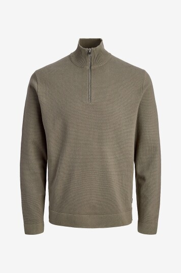 Jack & Jones Junior   Genser jprBlamilano Spring Knit Half Zip J   Grå