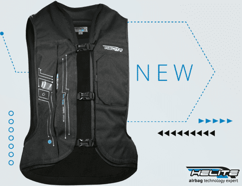 Helite Airbag Helite Turtle 2 Sort Electronic Airbagvest