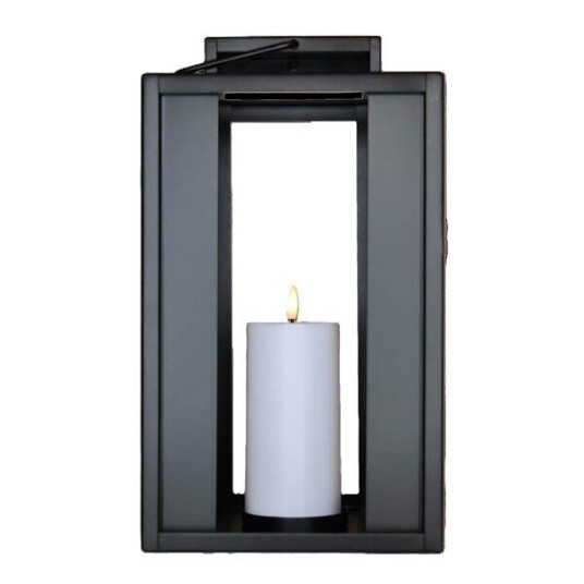 Cozzy Lykt m/ blokklys 20x25 cm svart Cozzy Lykt m/ blokklys 20x25 cm svart