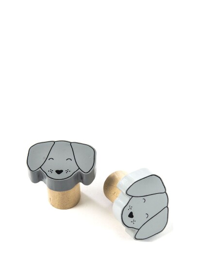 Smallstuff Knagg Tre 2 Pakning Hund Grey 4x4x4