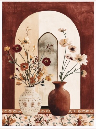 Plakat   Blomster Vase Dekorativ
