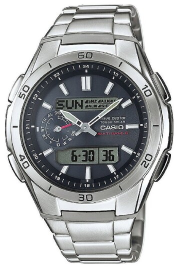 Casio Herreklokke WVA M650D 1AER Radio Controlled Grå/Stål Ø48 mm