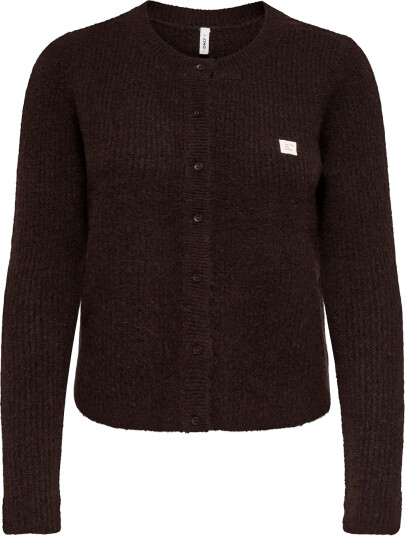 ONLY Onlvigga Ls O Neck Badge Cardigan Knt Brown XS
