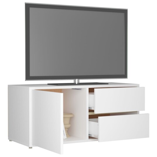 vidaXL TV-benk hvit 80x34x36 cm sponplate vidaXL TV-benk hvit 80x34x36 cm sponplate