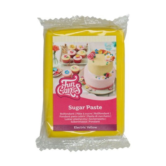 Elektrisk Gul Fondant Fra Funcakes 250g