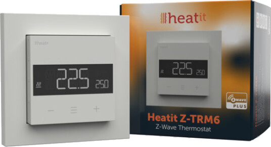 Heatit - Z-wave - Z-TRM6 Hvit Termostat 16A RAL9003