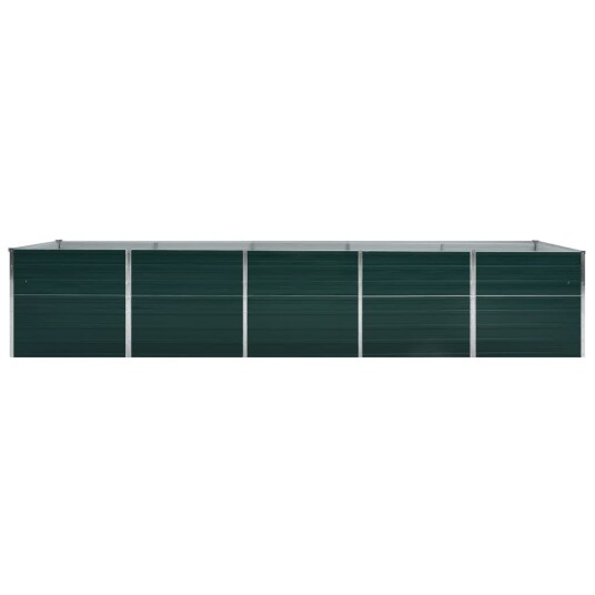 vidaXL Høybed galvanisert stål 400x80x45 cm grønn