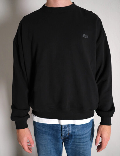 NEUW Neuw Wordmark Crew Black - Black - S