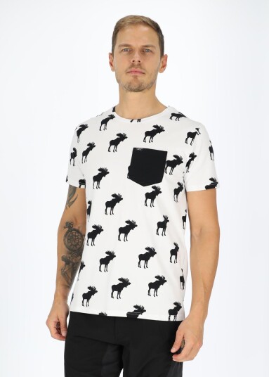 Elk Tee White/Black 4xl  T Shirts