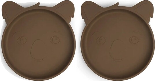 Nuuroo Akila Silicone Plate 2 Pack Koala Brown 
