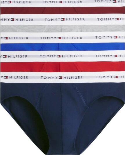 Tommy Hilfiger 5P Brief - MD RD CRB NV LT GR HTHR BURG NO BL - XXL