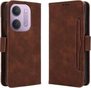 Xiaomi Redmi 17C 5G Kortholder Lommebokveske - brun Xiaomi Redmi 17C 5G Kortholder Lommebokveske - brun