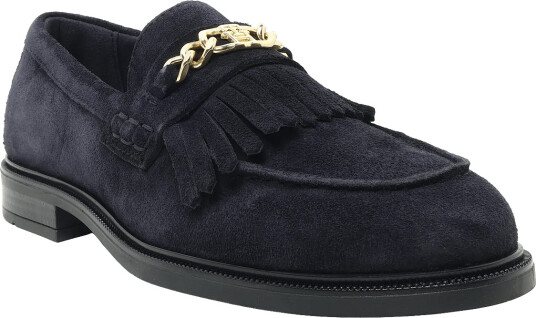 Tommy Hilfiger Th Chain Fringe Suede Loafer Navy 42