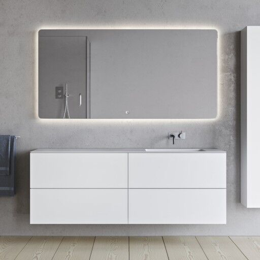 Copenhagen Bath SQ2 Servantskap 160 160x45x60 cm med servant Hvit Matt