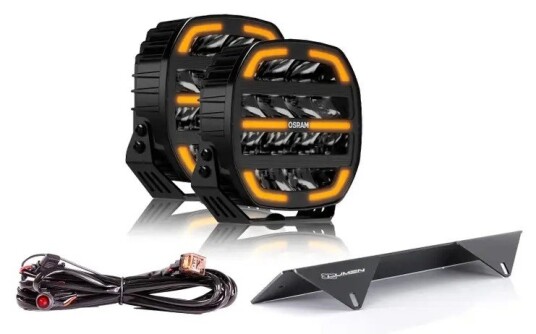 OSRAM LEDriving cube MX180 7"" dobbel fjernlyspakke. 31552 lumen. Hvitt og oransje posisjonslys. 5 års garanti.