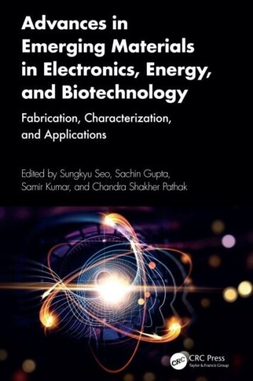 Advances in Emerging Materials in Electronics Energy and Biotechnology